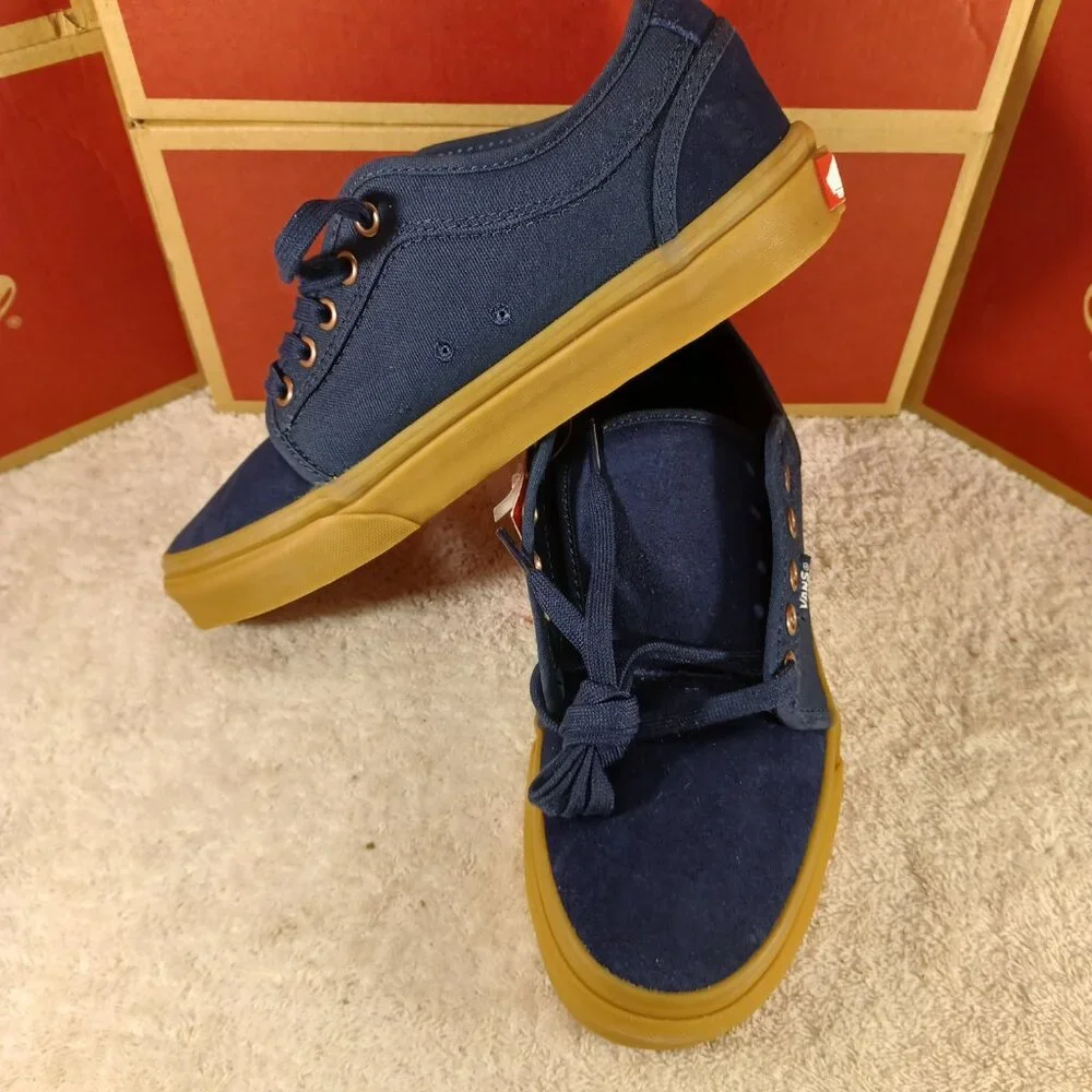 Vans Men's 4.5/Women's 6 Skate Chukka Low Pro Blue Denim/Suede Dark Gum